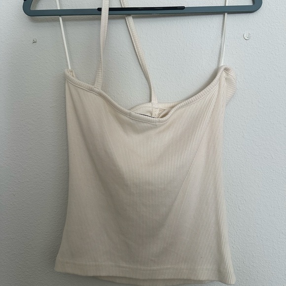 AGOLDE Stylish One-Shoulder White Top - Picture 3 of 4